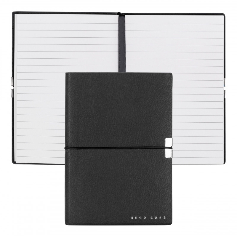 HUGO BOSS Notizblock A6 Elegance Storyline Schwarz Liniertes Papier