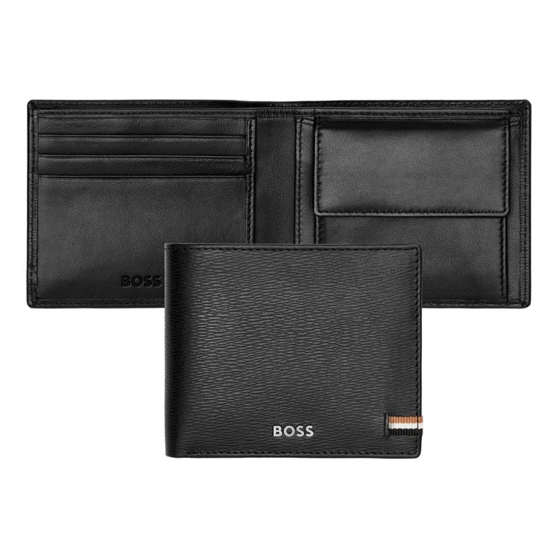 HUGO BOSS Geldbörse mit Münzfach Iconic Schwarz