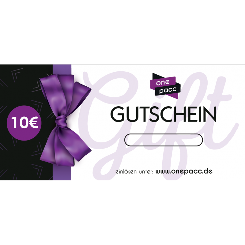 OnePACC 10 Euro Gutschein