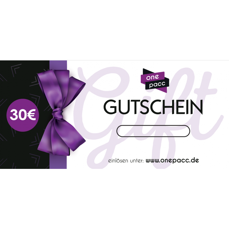 OnePACC 30 Euro Gutschein