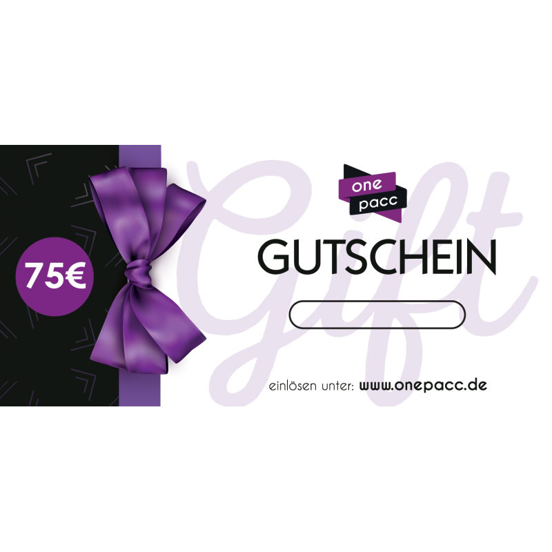 OnePACC 75 Euro Gutschein