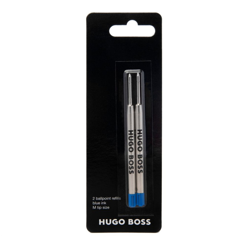 HUGO BOSS Ersatzminen Kugelschreiber Blau Metall Duo Pack