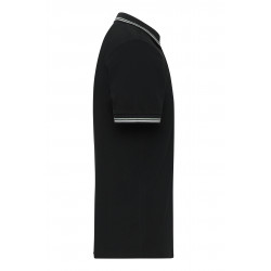 Herren Klassisches Polo mit Kontraststreifen an Kragen und Armbündchen in Piqué-Qualität